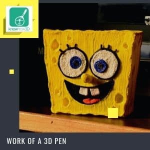 3d pen creation - sponge bob